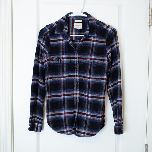 AHH-Mazingly Soft Plaid Flannel Button Shirt Classic Fit M American Eagle - Picture 1 of 6